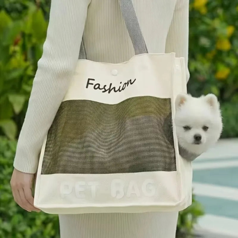 Breathable Mesh Pet Tote Bag - Shoulder Carrier for Kittens – photo 5