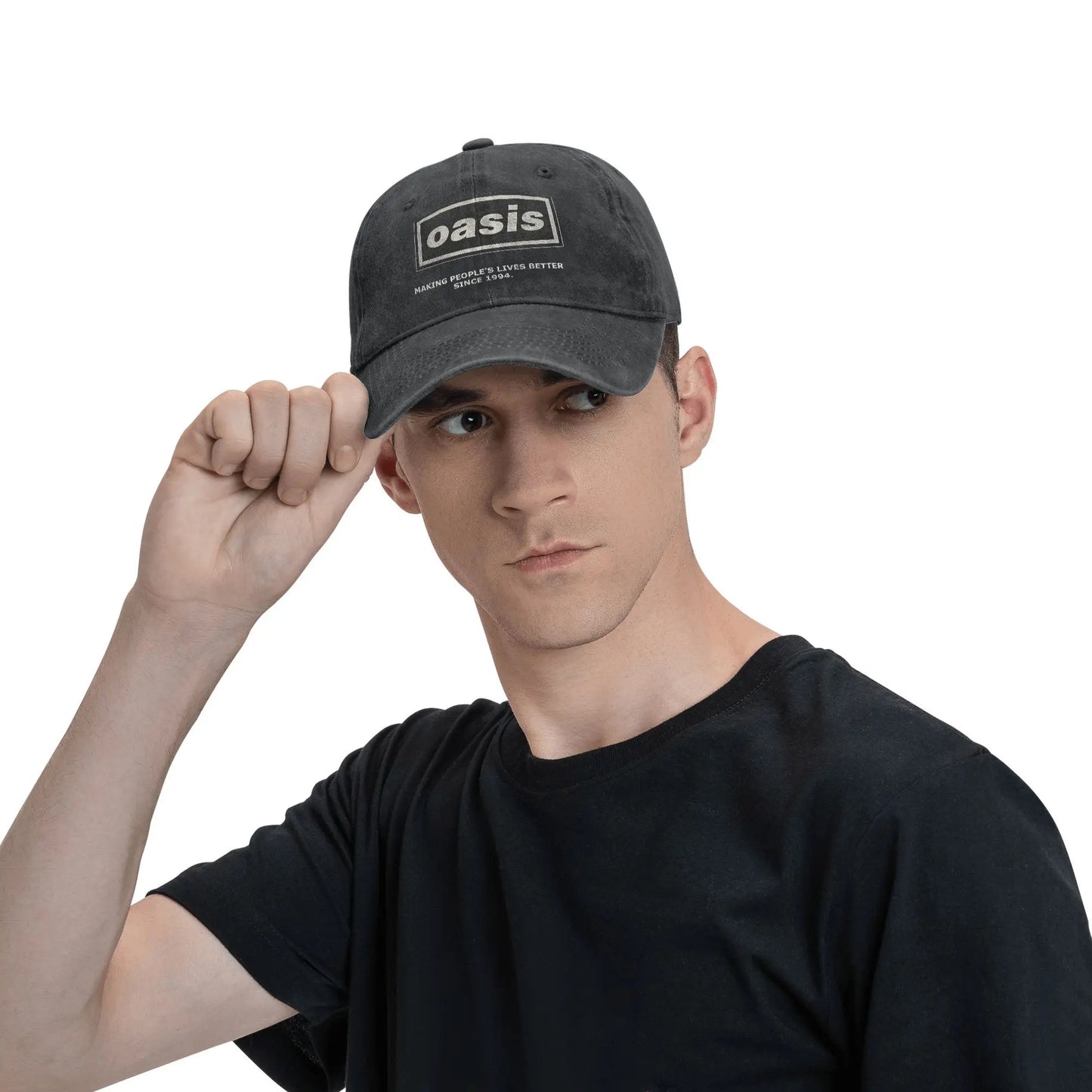 Oasi Band Logo Casual Baseball Cap Trucker Hot Sale Hiking Fishing Hip Hop Hats Fashion Men's Baseball Cap