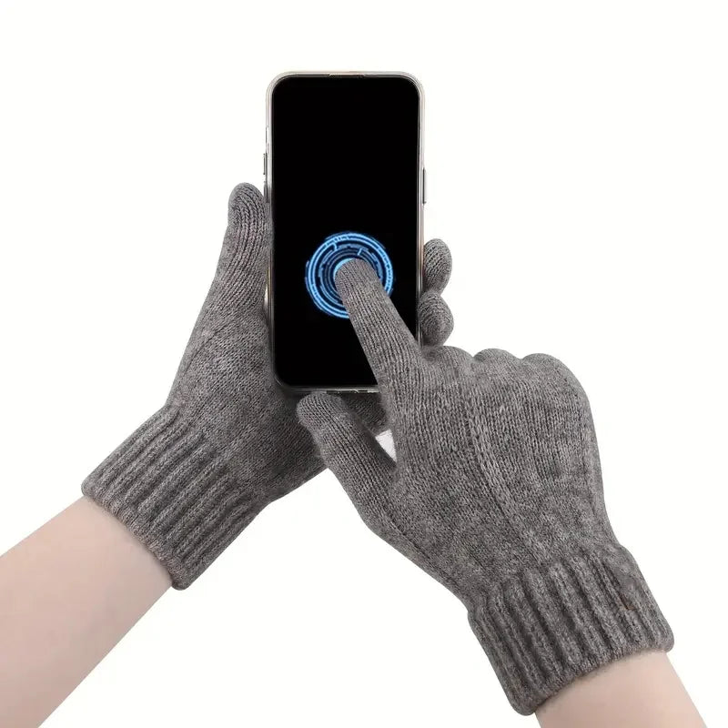 Touchscreen Knit Gloves, Unisex Winter Gloves
