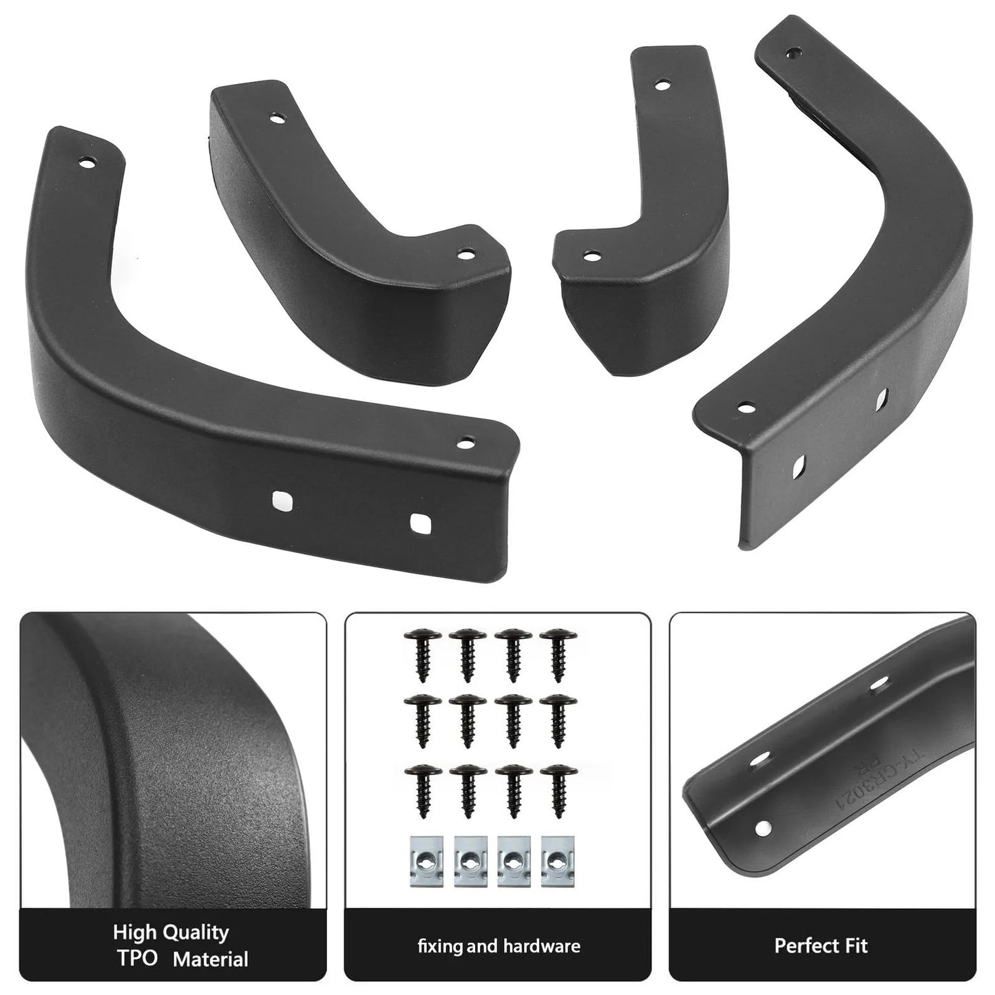 4pcs For Chevrolet Silverado 1500 2019 2020 2021-2025 Mud Flaps Delete Splash Guards Mudguards