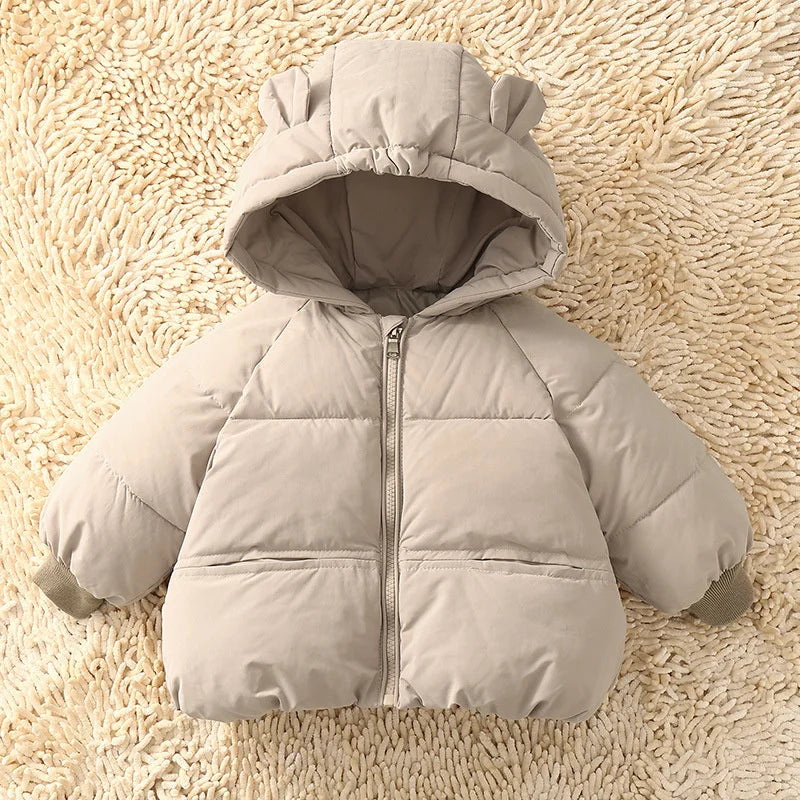 Kids Hooded Puffer Parka - Thick Padded Winter Coat 1-6 Years