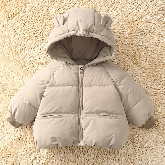 Kids Hooded Puffer Parka - Thick Padded Winter Coat 1-6 Years