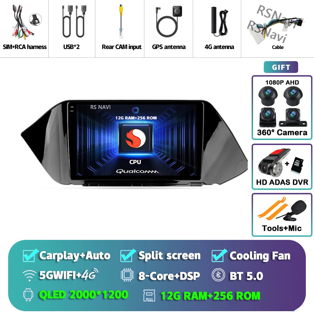 Android 16 Car Radio Multimedia Player For Hyundai Sonata DN8 2019 2020 Carplay Auto WIFI+4G BT Autoradio Stereo DSP Snapdragon