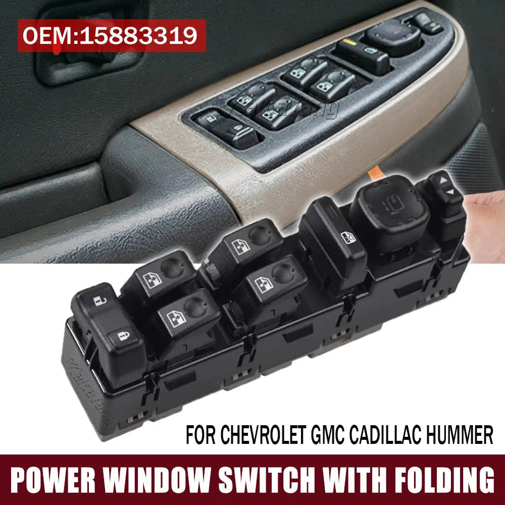 Power Window Control Switch (15883319) — Chevrolet Avalanche, Suburban, Tahoe & GMC Sierra/Yukon / Cadillac / Hummer H2 (2003–2006)