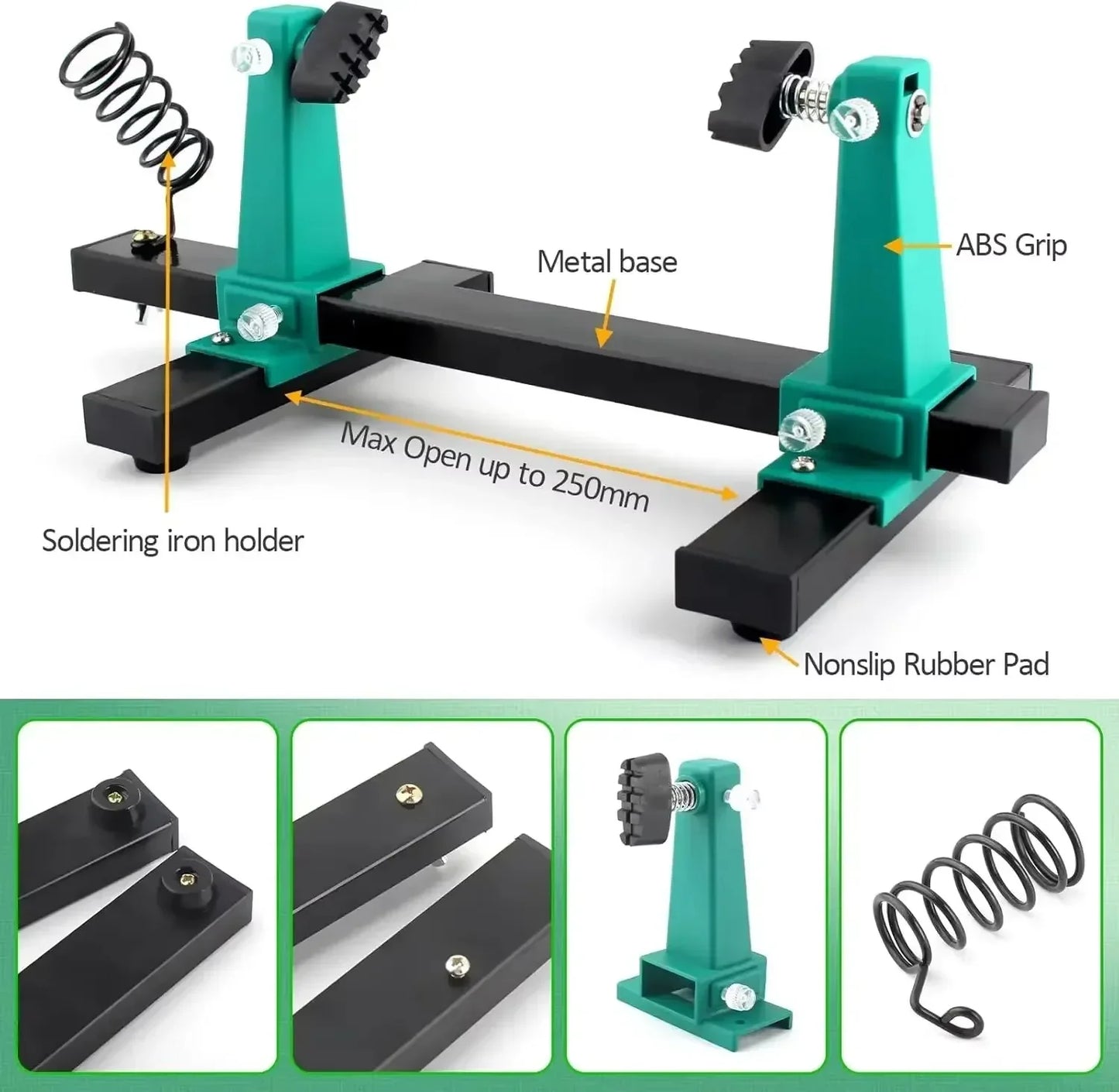 360 ° Rotation Printed Circuit Board Adjustable PCB Holder Jig Soldering Assembly Stand Clamp Repair Tools