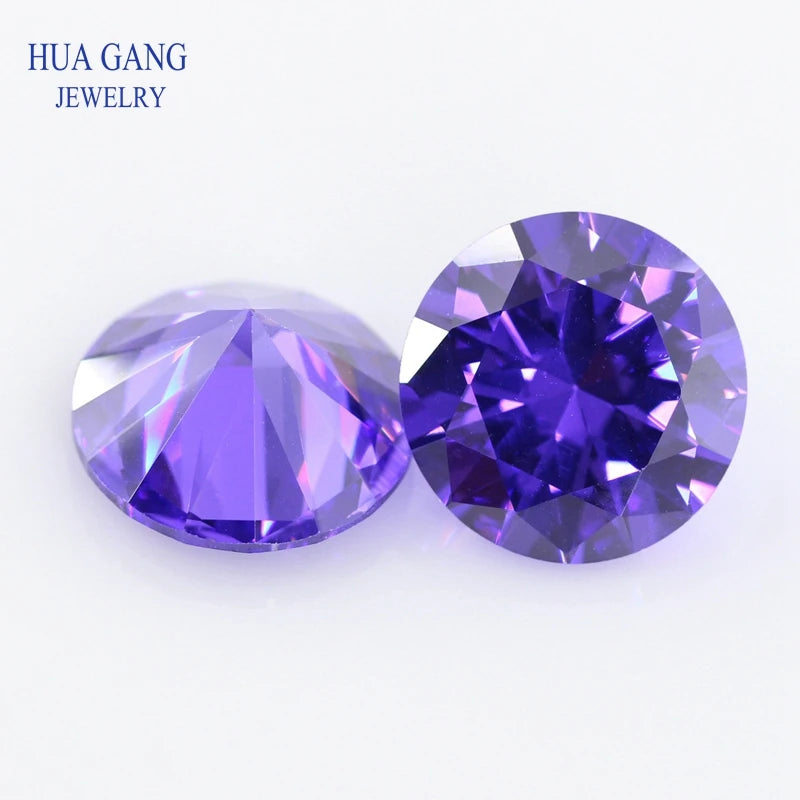 5A Cubic Zirconia Stone Multicolor Round Shape Brilliant Cut Loose CZ Stones Synthetic Gems Beads For Jewelry1.0~20mm AAAAA