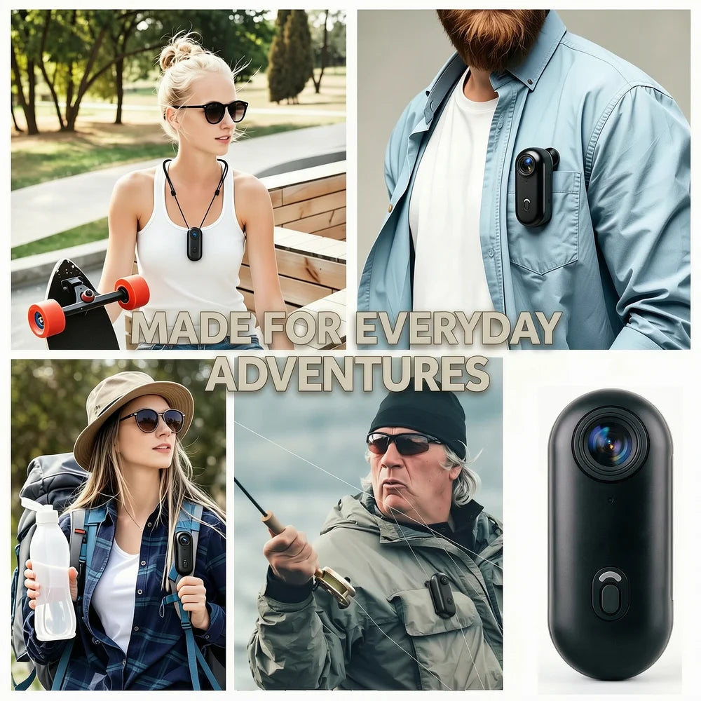 4K Mini Vlog Camera — Portable WiFi Action Body Cam