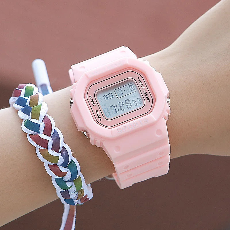 YIKAZE Square Digital Watch – LED Sports Watch for Men, Women & Kids