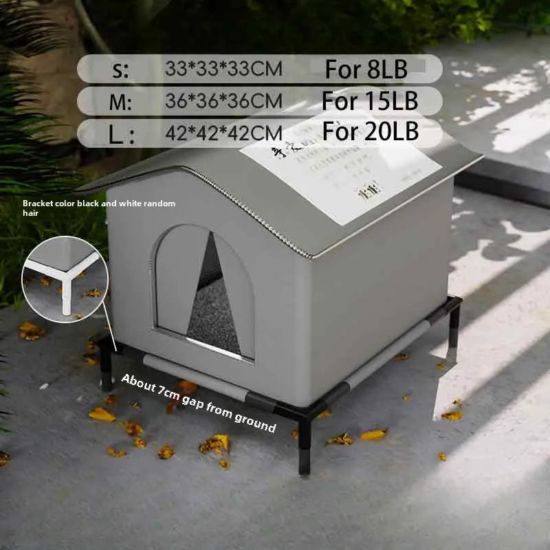 Foldable Outdoor Cat & Dog House — Waterproof Warm Pet Cave for Small Dogs
