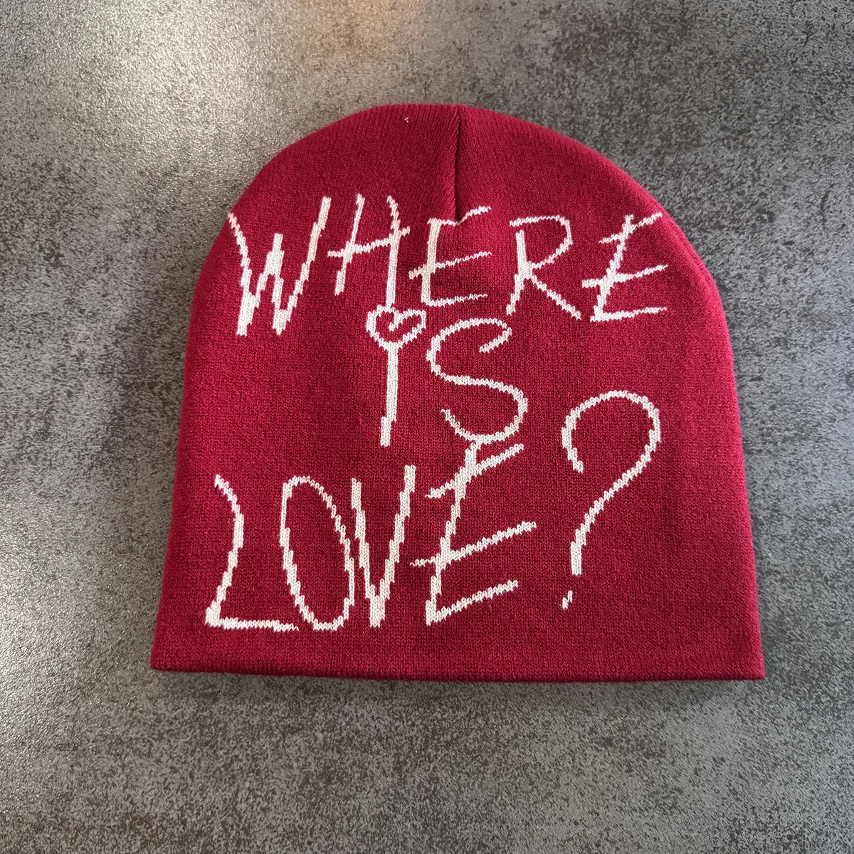 Y2K Letter Knit Beanie, Warm Ski Hat
