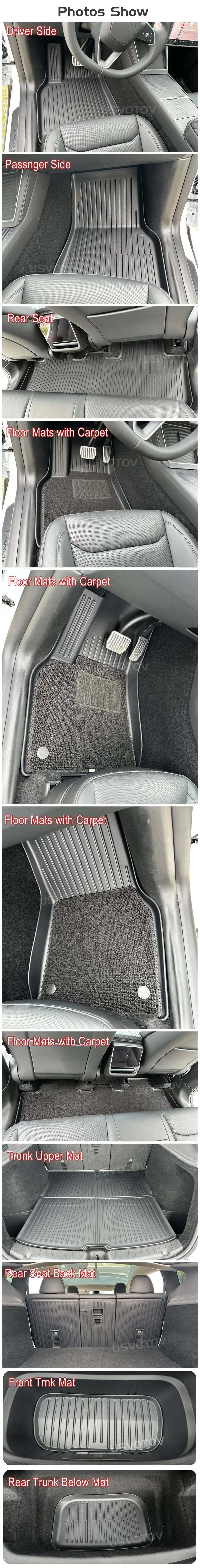 for Tesla Model Y Juniper 2026 2026 Car Floor Mats Cargo Liner Trunk Mats Backrest Kick Pads Protection Car Interior Accessories
