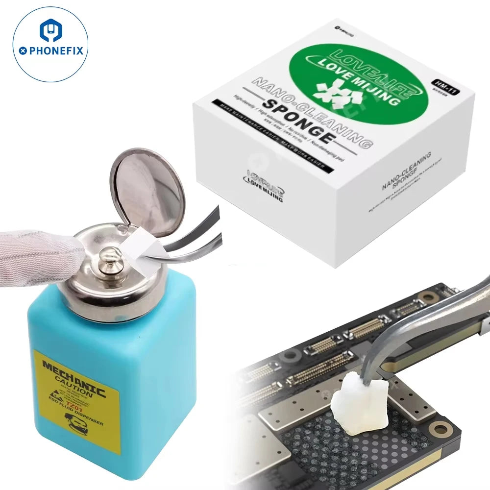 MECHANIC Alcohol Bottle 180ML Plastic Liquid Container for iPhone Repair Motherboard Cleaning ESD Fluid Dispenser Mechanic Tools