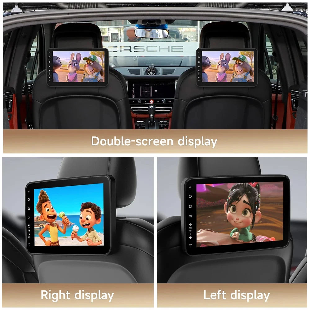 GcPaSr Android Auto CarPlay Car Screens Rear Seat Monitor For Headrest TV Screen WiFi Movie/Netflix/Youtube Online Video Player