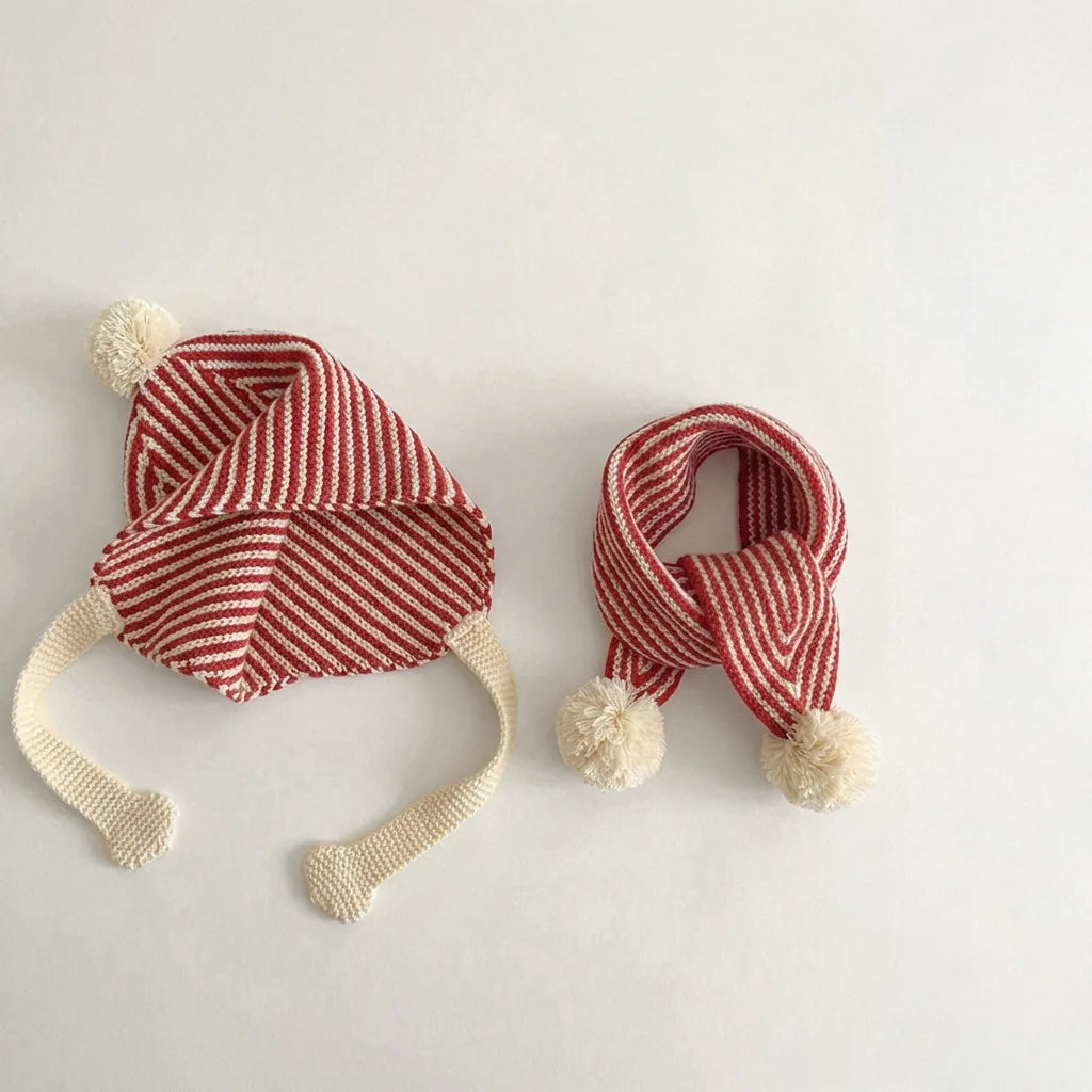 Kids Knit Hat and Scarf Set - Winter Neck Warmer Set 2-6T - photo 4
