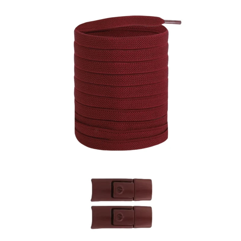 No-Tie Elastic Shoelaces with Press Lock – 8mm Flat Sneaker Laces for Kids & Adults | One Size Fits All Shoes