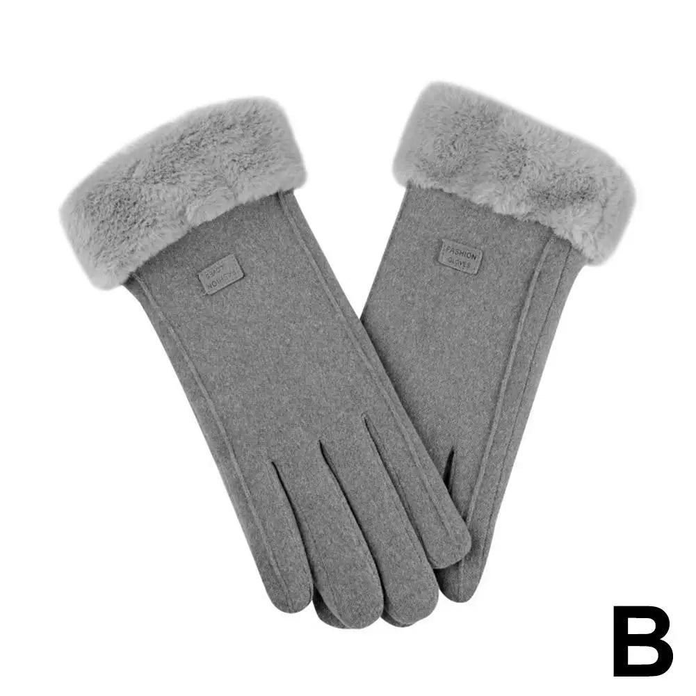 Women's Faux Suede Touchscreen Gloves - Plush Lined Driving Gloves - photo 8