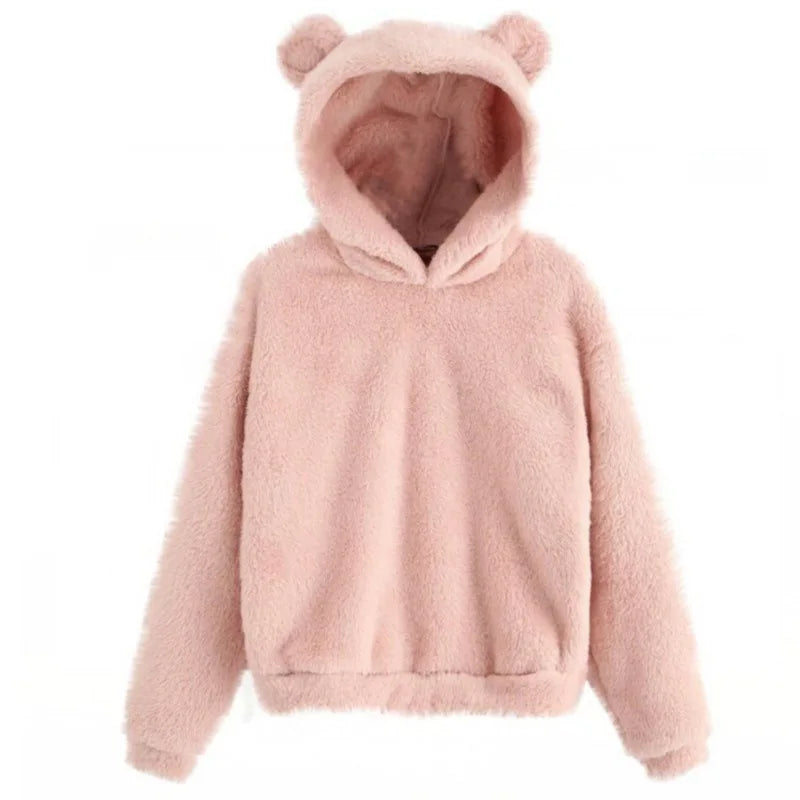 Women's Bunny Ear Hoodie - Plush Warm Long Sleeve Sweatshirt - photo 3