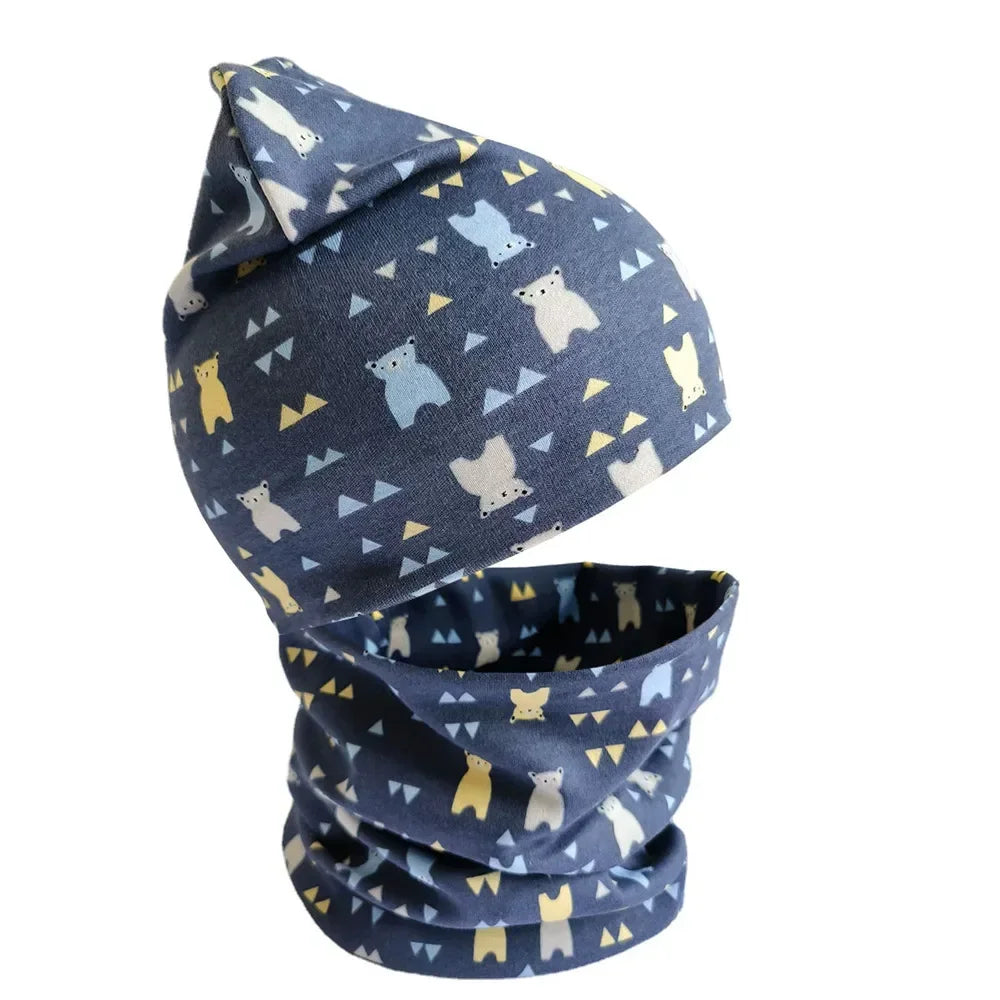 Kids Dinosaur Hat and Scarf Set - Cartoon Beanie with Neck Warmer - photo 5