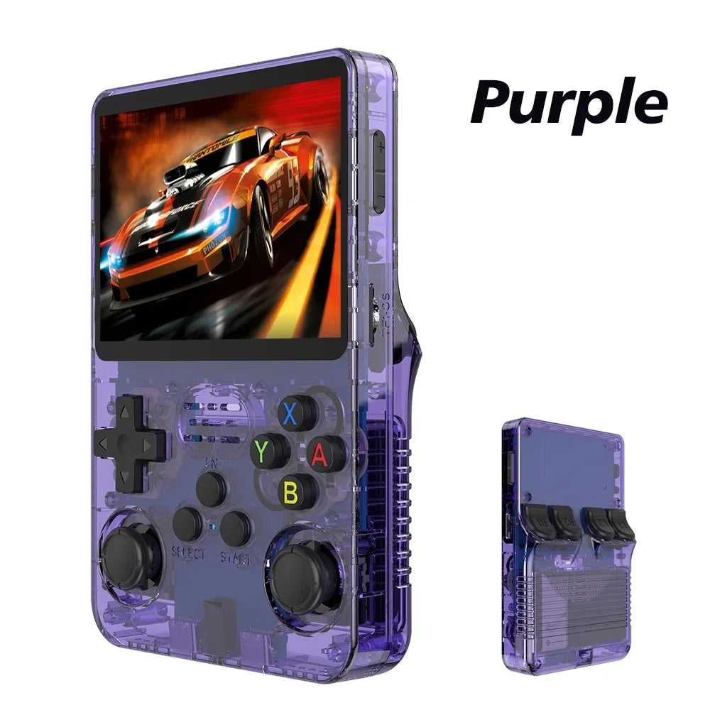 R36S 128G Retro Handheld Game Console Linux System 3.5Inch IPS Screen Portable Pocket Video Player 2 Joystick 64G Kid Gift