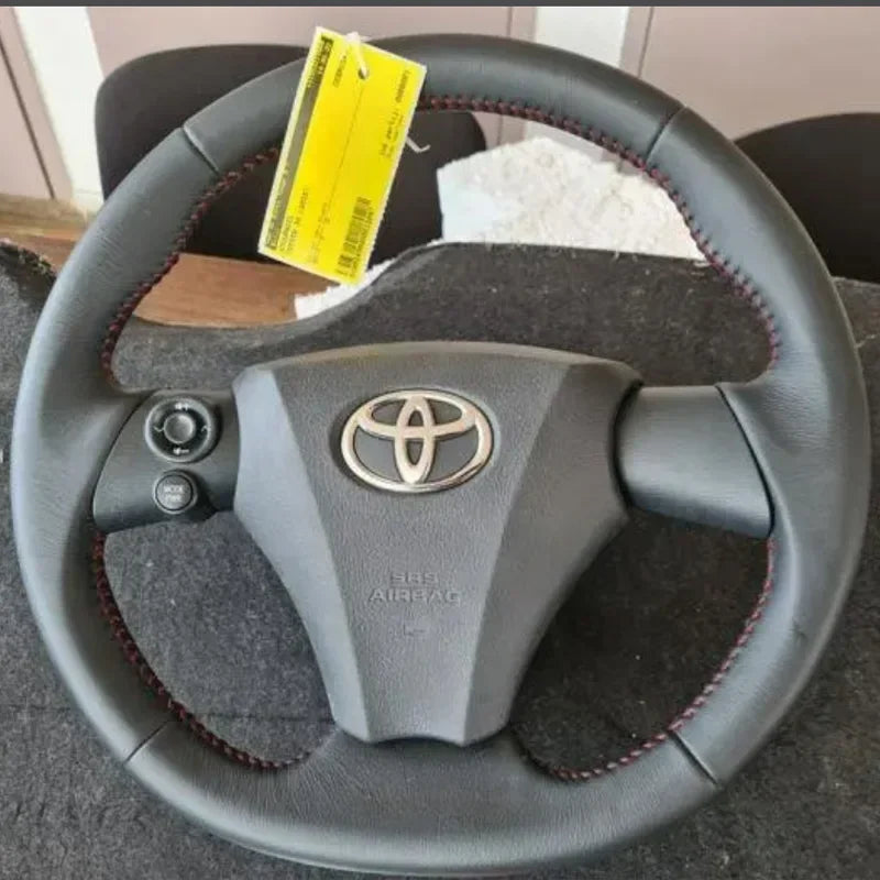customized Steering Wheel Cover for Toyota iq 2009 2010 2011 2012 2013 DIY Full Coverage Style Leather iq car accessory