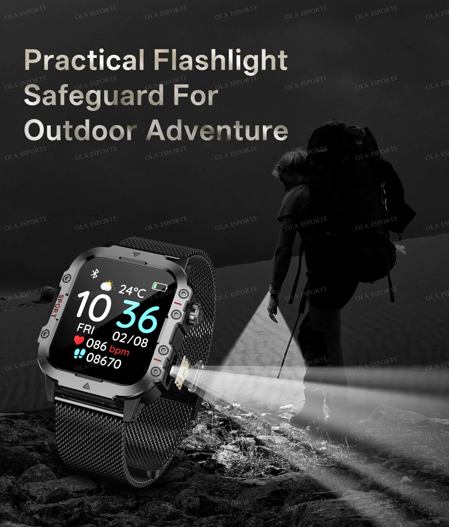 2026 Military Smart Watch – IP68 5ATM, 1.81" AMOLED, Bluetooth Call & Outdoor Fitness Tracker | Men