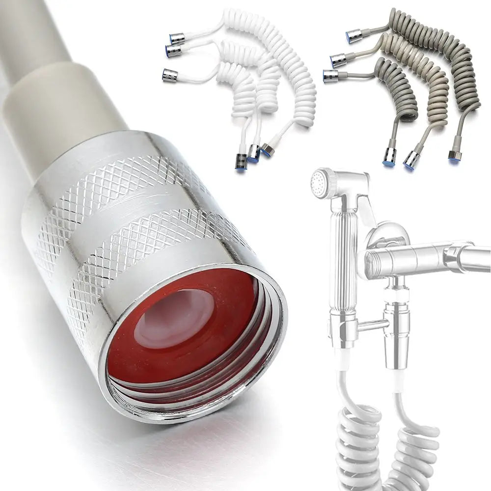 Flexible Anti-wrap Telephone Line Style Bath Sprayer Connect Pipe Spring Shower Hose Toilet Bidet Water Plumbing