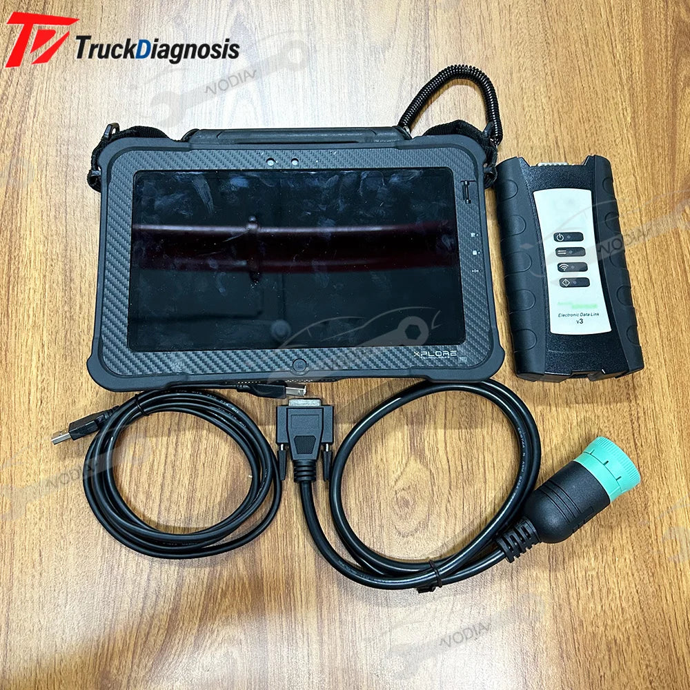 for EDL Scanner Interface For John EDL V3 Agricultural Tractor Heavy Vehicle Service Diagnostic Kit Tool+Xplore Tablet