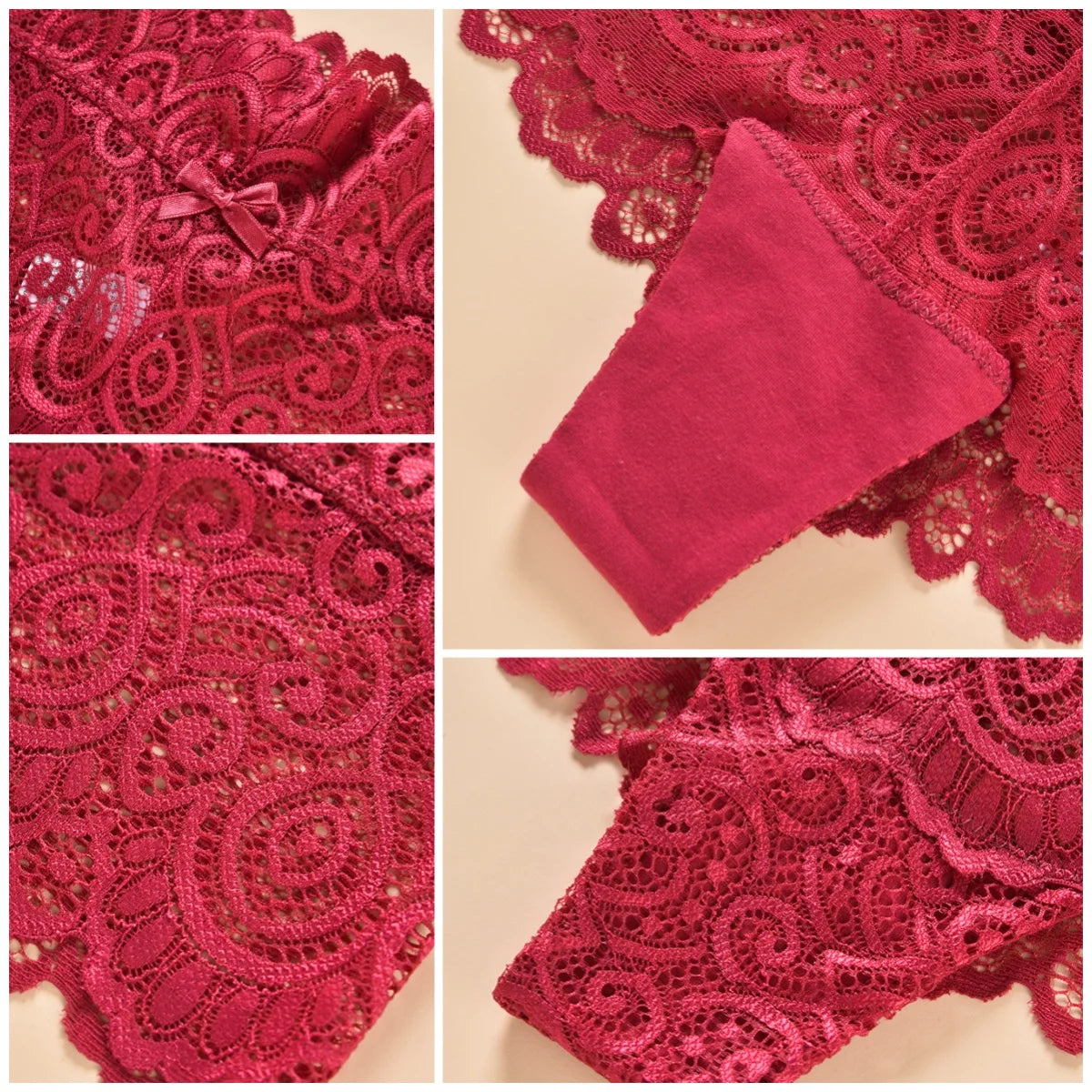 Sexy And Fashionable Women's Lace Triangle Pants Summer Women's Clothing Women's Cotton Underwear Breathable Antibacterial