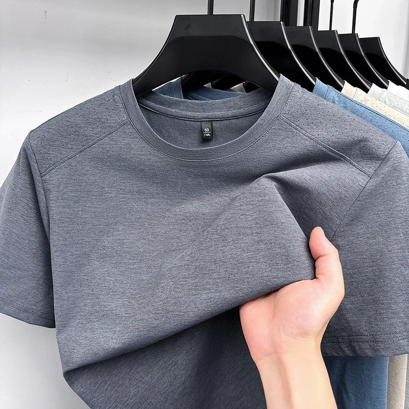 Men's Training Tee - Round Neck, Vented Sweat-Wicking Fabric