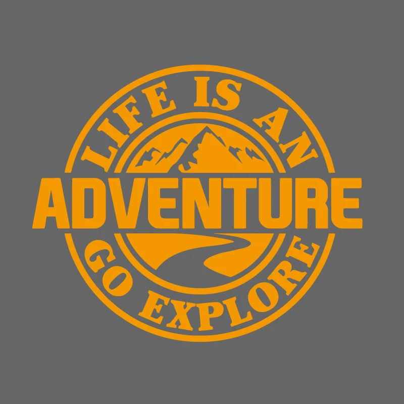 Life Is An Adventure Car window glass sticker camping RV off-road adventure motorcycle personalized latte art decorative sticker