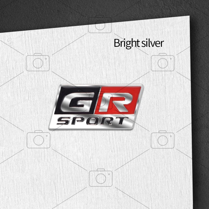 Car Metal GR Sport Logo Badge Steering Wheel Decals Styling For Corolla C-HR Camry Prado Prius Highlander FJ Cruiser Yaris RAV4