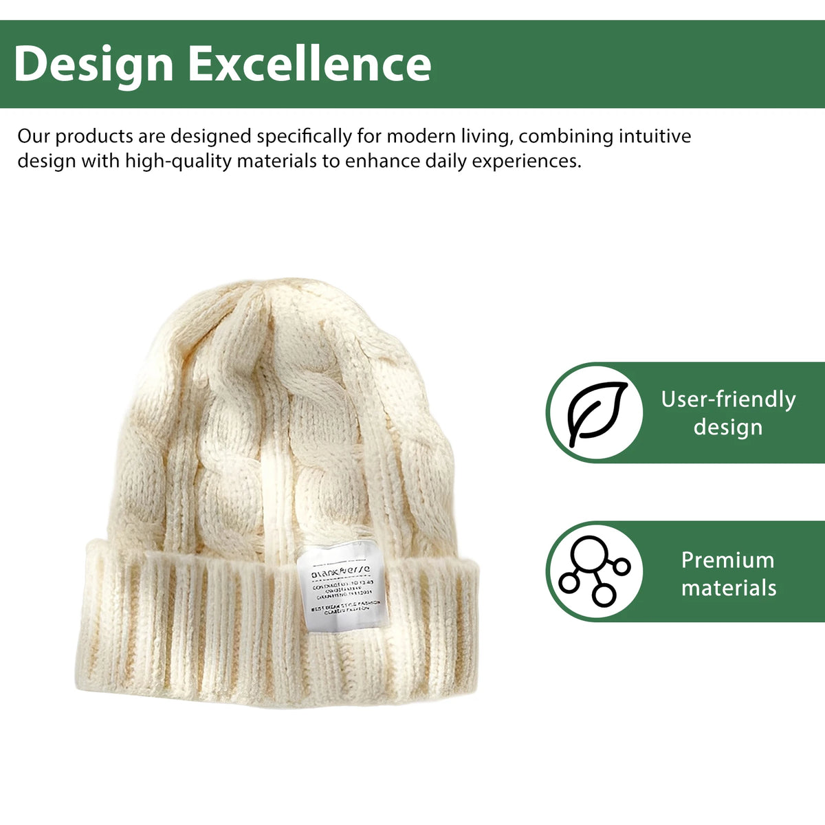 Women's Chunky Knit Beanie with Ear Coverage - Thick Winter Hat - photo 5