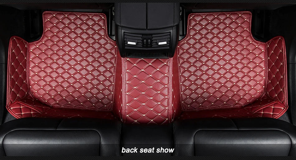 Custom-Fit Leather Car Floor Mats for Ford F-150 2009–2023 (Full Set)