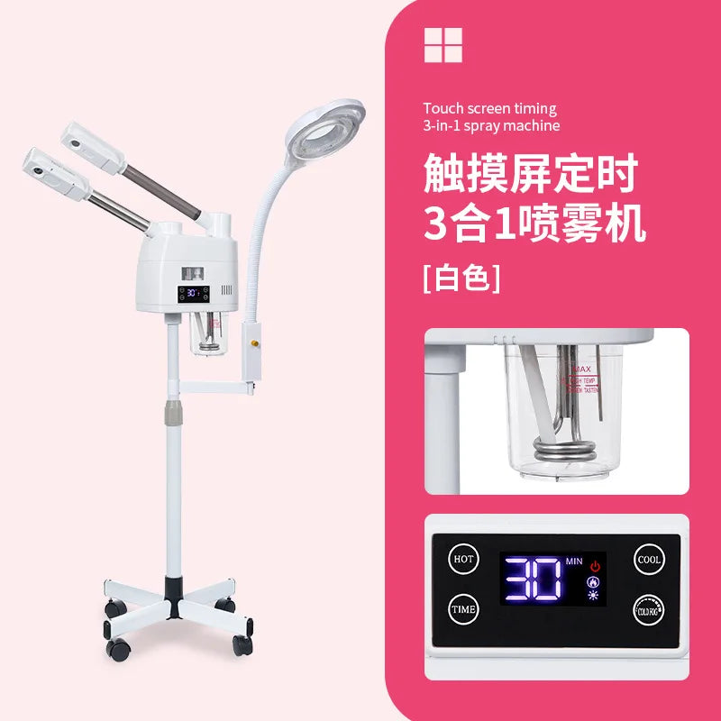 Facial Steamer with Magnifying Lamp, 2 in 1Steamer for Face Professional, Professional Facial Steamer for Esthetician, Salon