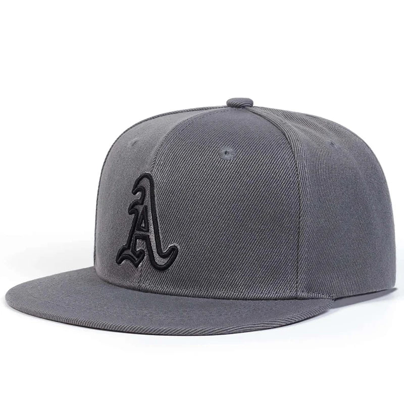 1piece Unisex Gothic Letter A Embroidery Hip-hop Hats Outdoor Adjustable Casual Baseball Caps Sunscreen Hat