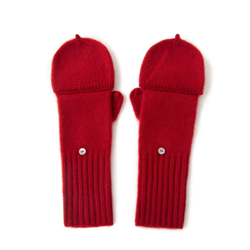 Convertible Flip-Top Mittens - Knit Fingerless Gloves for Adults - photo 8
