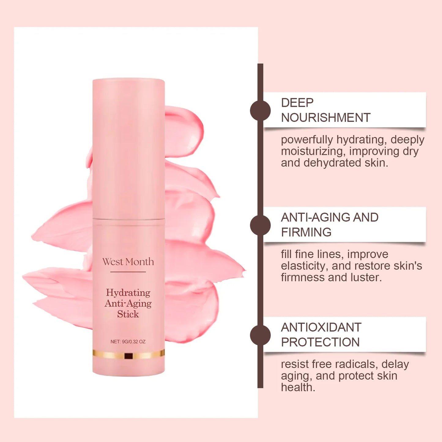 Eelhoe Collagen & Hyaluronic Acid Multi Bounce Balm Stick 9g – Instant Anti-Aging, Wrinkle Reduction, Brightening & Moisturizing | CPNP Certified