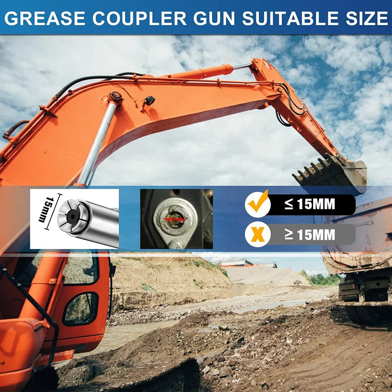 10000PSI Double Handle High Pressure Locking Grease Fitting,I/8 NPT Oil Pump Quick Release Grease Coupler,Repair Tool,Grease Gun