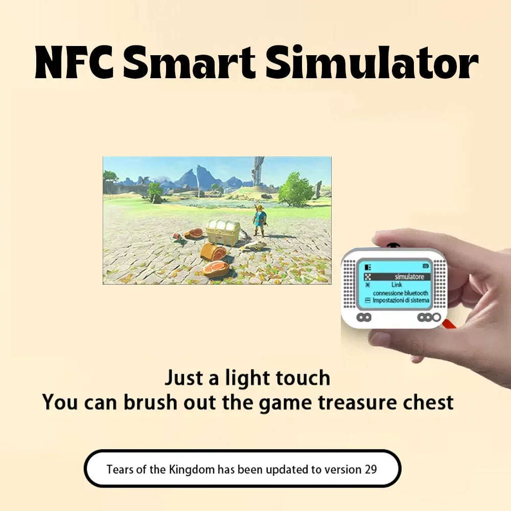 Chargeable Intelligent NFC Simulator Emulator Universal Writer for Switch/SWITCH2 Wiiu 3ds Kingdom Tears Breath Wild