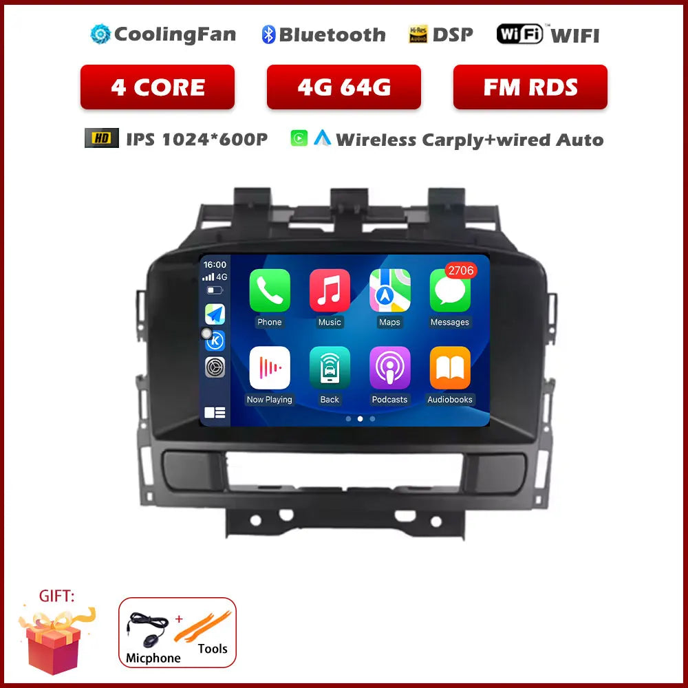 Android Car Stereo for Opel Astra J (2011–2014) & Buick Excelle GT XT — CarPlay, Android Auto, GPS Navigation