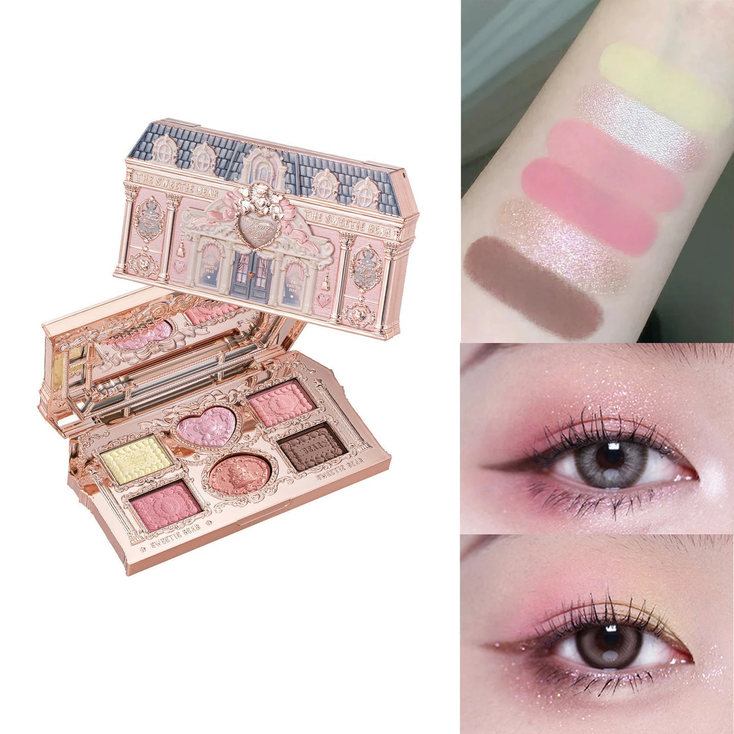 Flower Knows 2026 Bunny Garden Makeup Palette – Cute Rabbit Eyeshadow, Blush & Highlight All-in-One