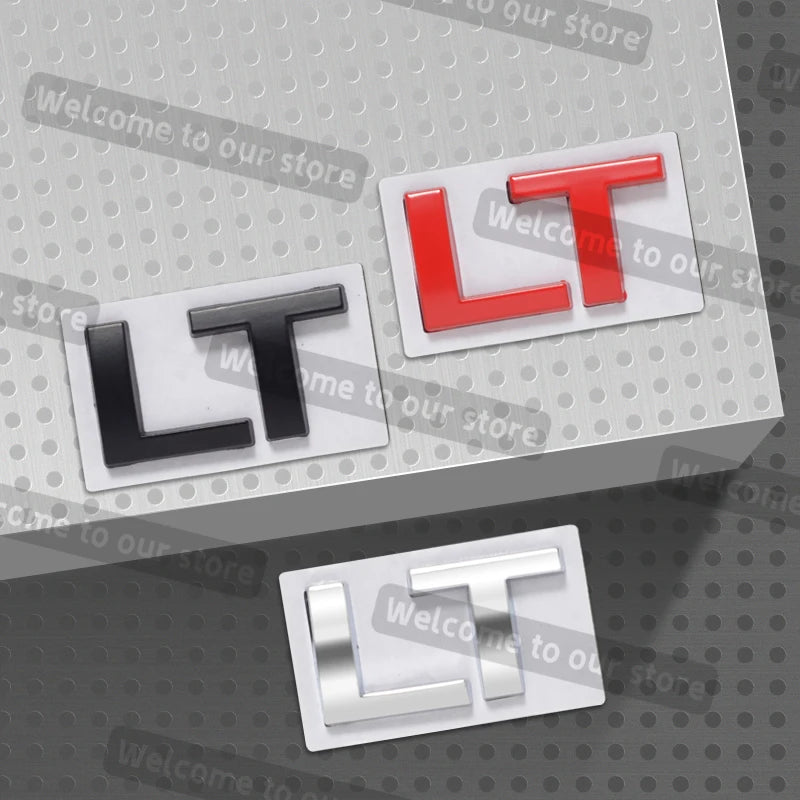 3D Metal Car Styling LS LT Emblem Decals Rear Trunk Body Badge For Captiva Silverado Tahoe ZL1 Suburban Aveo Cruze Accessories