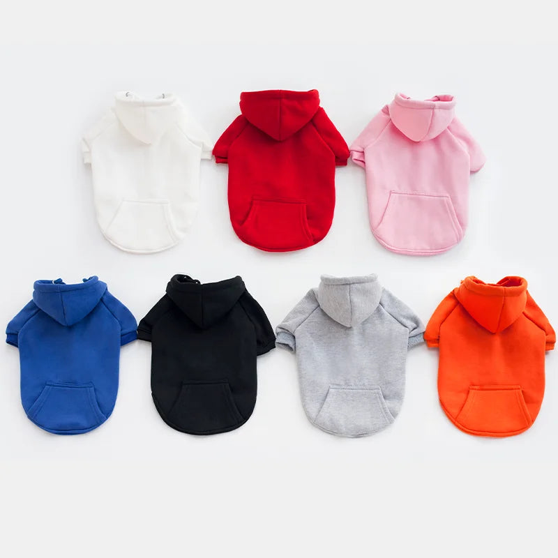 Solid Color Dog Hoodie with Pocket - Sporty Pullover – photo 6