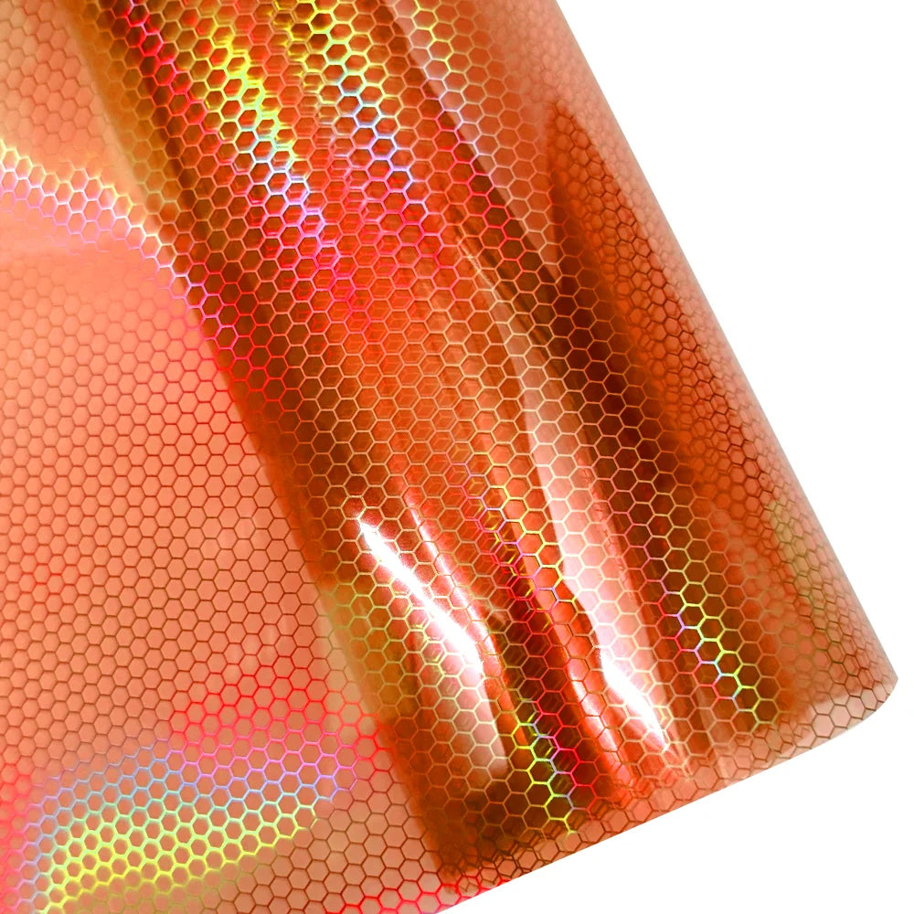 Car Laser Honeycomb Headlights Taillight Lamp Vinyl Wrap Automobile Headlight Tint Waterproof Film Fog Light Taillight Stickers