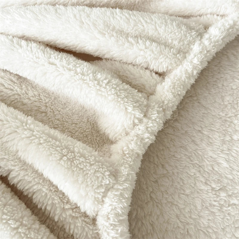 3Pcs Velvet Fleece Fitted Bed Sheet With Elastic Band Anti-slip Adjustable Mattress Cover Thick Warm Bed Cover With Pillowcases
