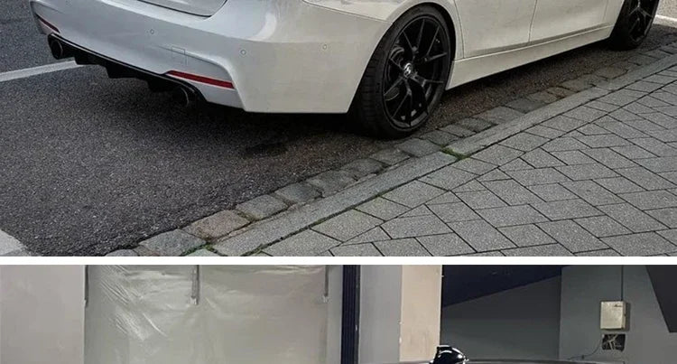 Carbon Fiber Rear Bumper Lip Trunk Wing MP M4 PSM Style Roof Spoiler Kit For BMW 3 Series F30 F31 F35 2026-2026 Gloss Black