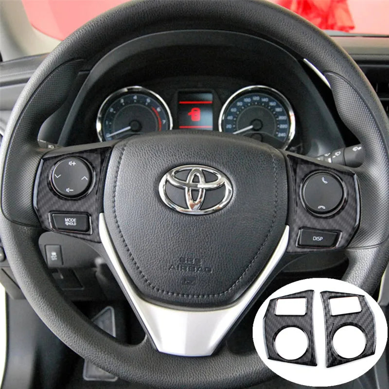 Black Carbon Fiber Car Interior Decoration Protection Sticker Auto Accessories For Toyota Corolla 2014 2015 2016 2017 2018