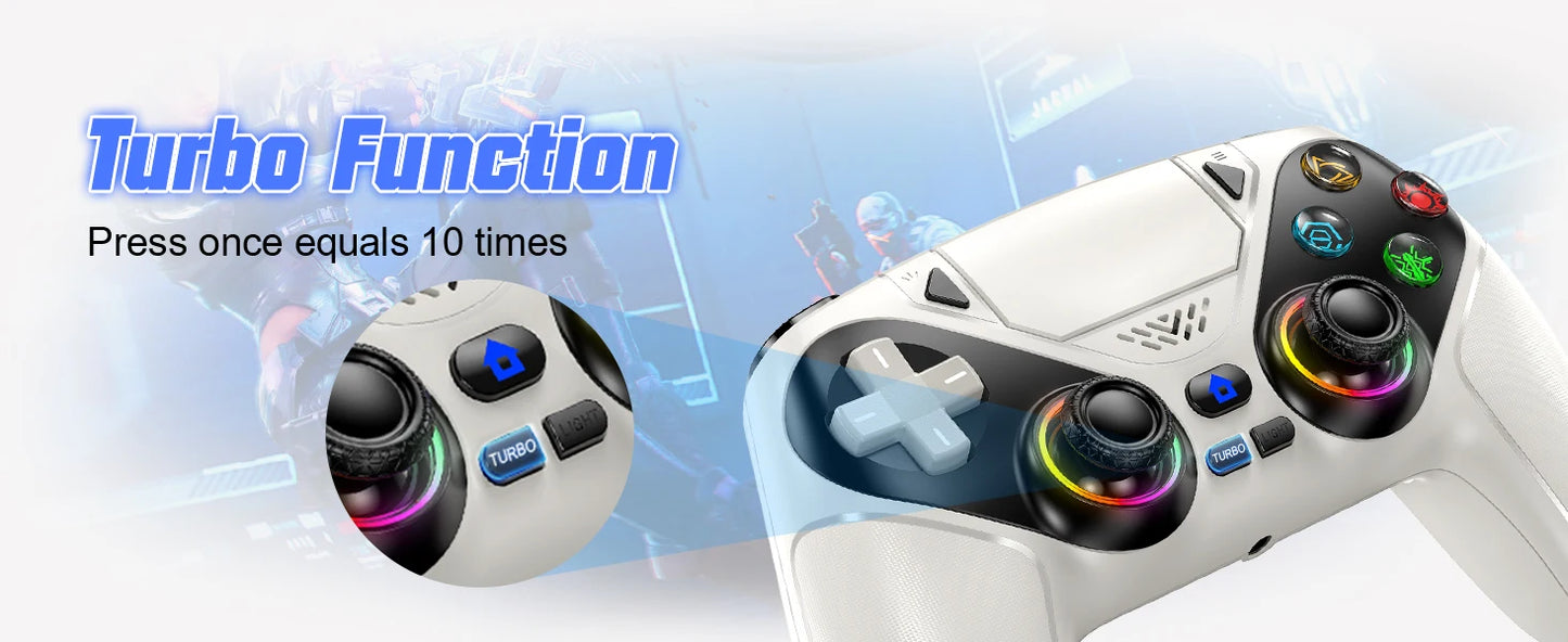 Gamepad For Playstation 5 Wireless Controller PS5/PC Console Gaming With Turbo Dual Sense Vibrate Programming RGB