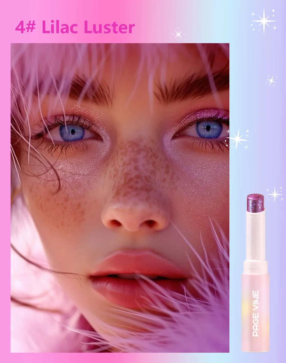 Sparkling Jelly Highlighter Stick Pearlescent Monochrome Shine Glitter Highlight Eyeshadow Stick High Gloss Face Brighten Makeup