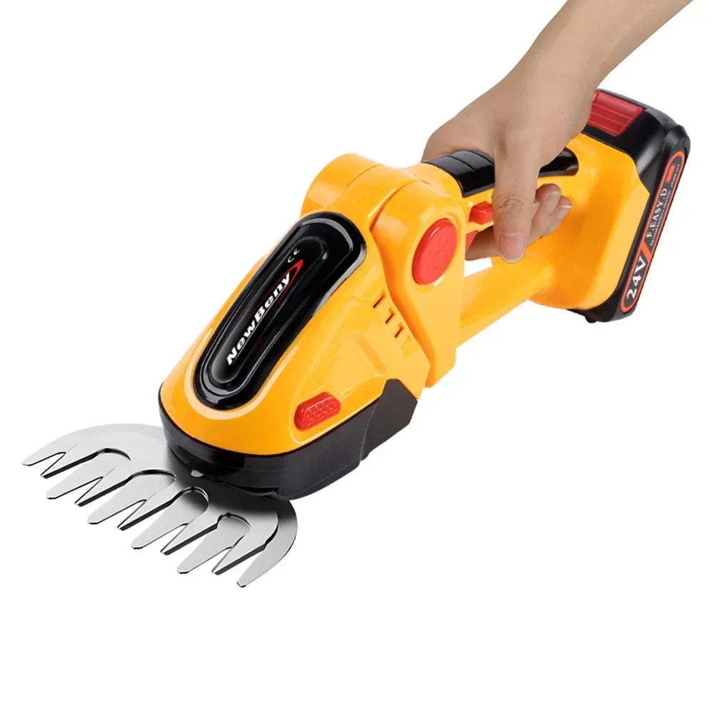 2-in-1 Cordless Hedge Trimmer & Grass Shear — 21V Battery Yard Tool